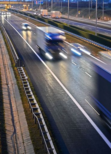 LKW auf dem Arbeitsweg