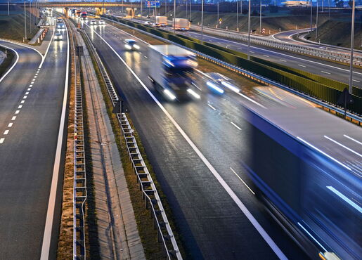 LKW auf dem Arbeitsweg