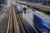 LKW auf dem Arbeitsweg